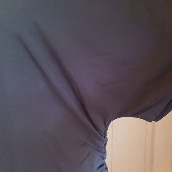 SEED TO STYLE Organic Cotton Black Side Ruching T-Shirt Pullover Lounge Dress xl - Picture 5 of 12